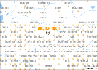 map of Bālichānda