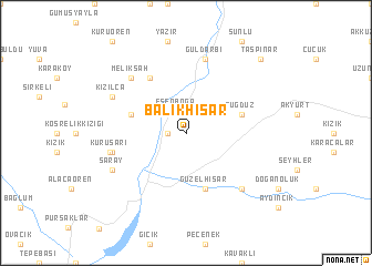 map of Balıkhisar