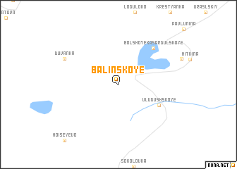 map of Balinskoye