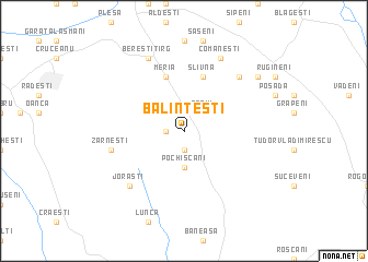 map of Balinteşti