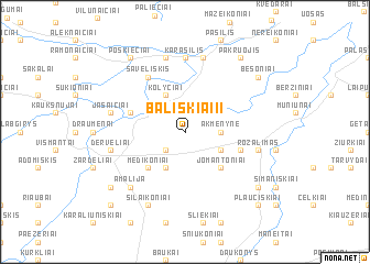 map of Bališkiai II