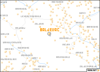 map of Baljevac