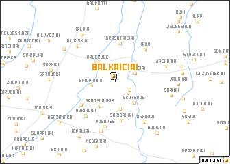 map of Balkaičiai