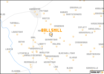 map of Balls Mill