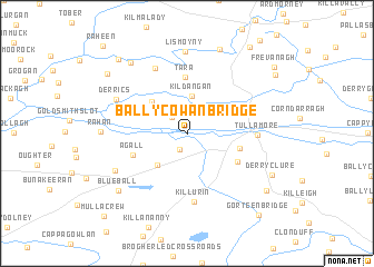 map of Ballycowan Bridge