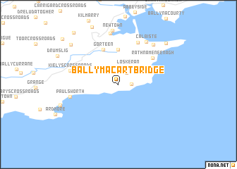 map of Ballymacart Bridge