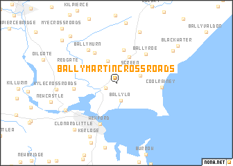 map of Ballymartin Cross Roads