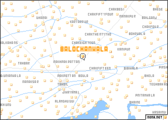 map of Balochānwāla