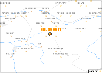 map of Baloşeşti