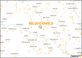 map of Balović Mahala