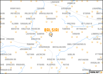 map of Balsiai