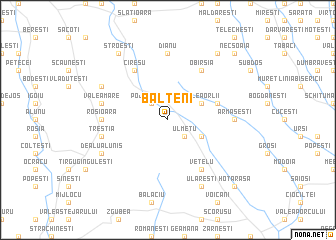 map of Bălteni