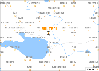 map of Balteņi