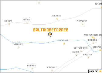 map of Baltimore Corner