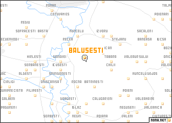 map of Băluşeşti