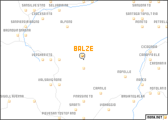 map of Balze