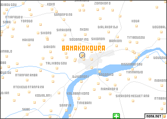 map of Bamako Koura