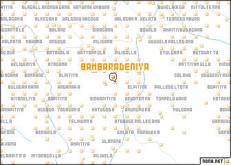 map of Bambaradeniya