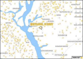 map of Bānda Ali Khān