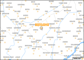 map of Bandama