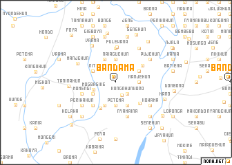 map of Bandama