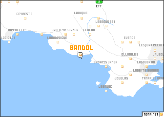 map of Bandol