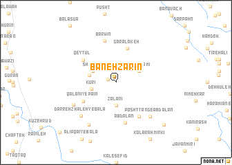 map of Bāneh Zarīn