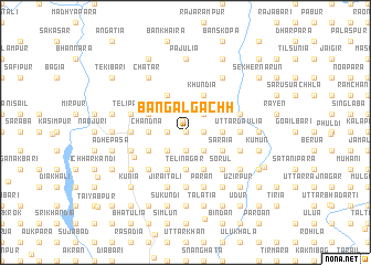 map of Bāngālgāchh