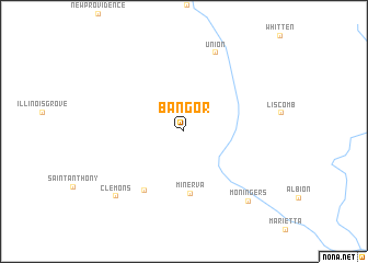 map of Bangor