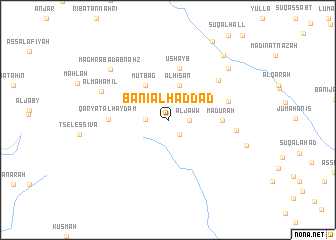 map of Banī al Ḩaddād