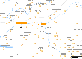 map of Bāniān