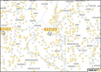 map of Bāniān