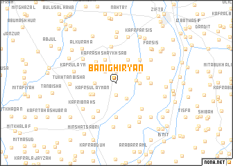 map of Banī Ghiryān