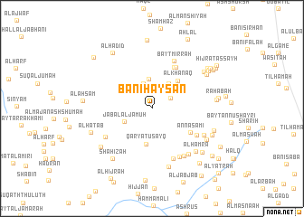 map of Banī Haysān