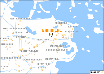 map of Banī Hilāl