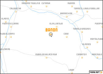 map of Bañón