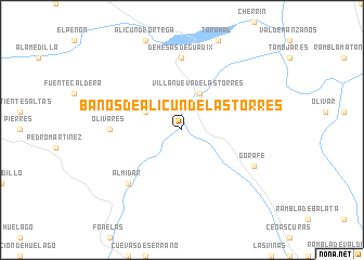 map of Baños de Alicún de las Torres