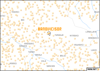 map of Banovići Šor