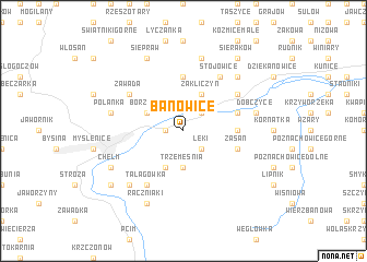 map of Banowice