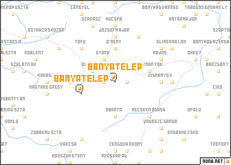 map of Bányatelep