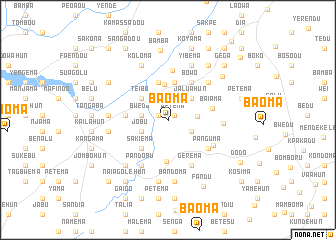 map of Baoma