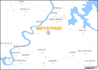 map of Baptist Ridge
