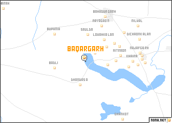 map of Bāqargarh