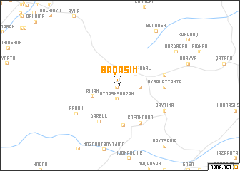 map of Baqa‘sim