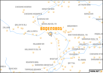 map of Bāqerābād