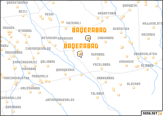 map of Bāqerābād
