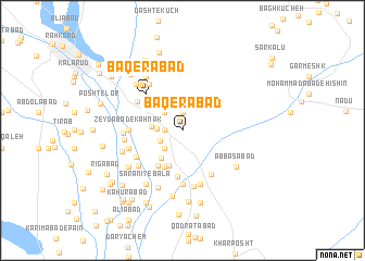 map of Bāqerābād