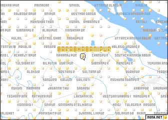 map of Bara Bhabānipur