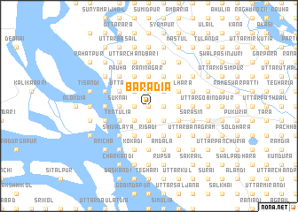 map of Bārādia