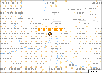 map of Barāhīnagar